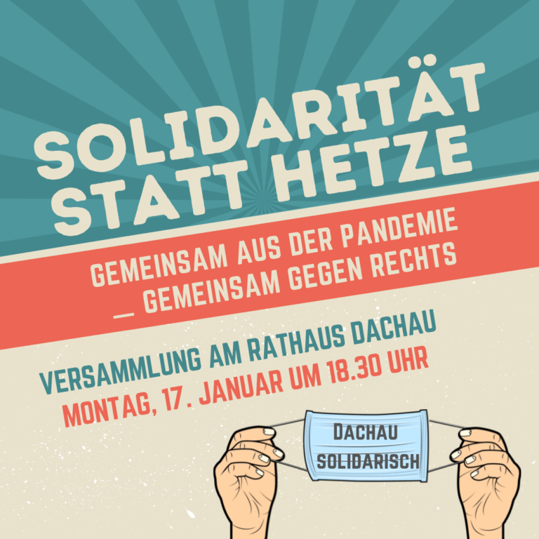 Versammlung „Solidarität statt Hetze: gemeinsam aus der Pandemie, gemeinsam gegen Rechts“